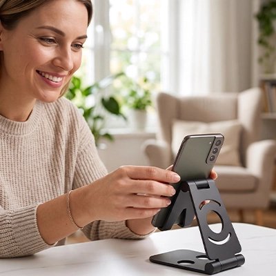 Support telephone pliable
